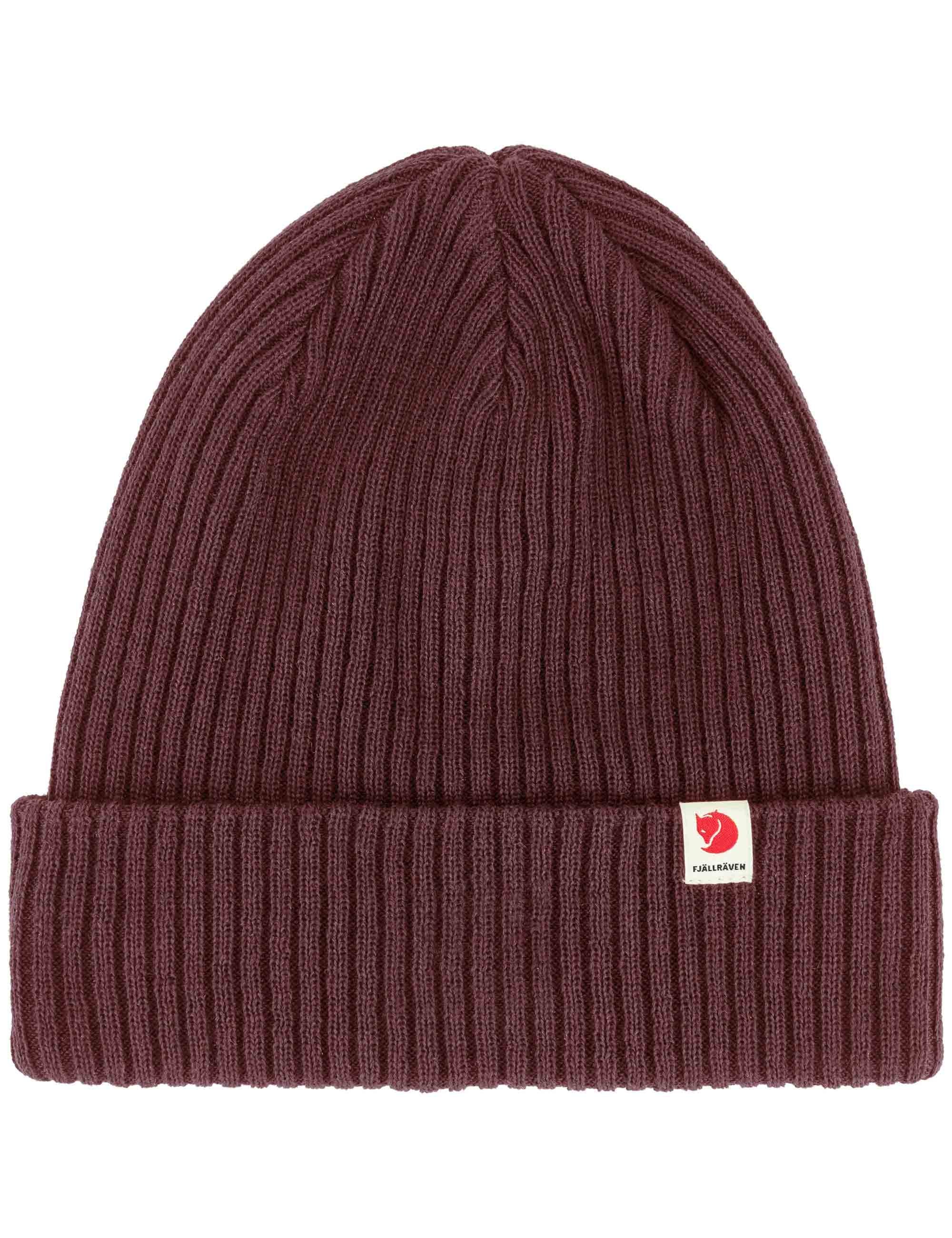 Fjallraven Rib Beanie Hat - Port - Accessories from Fat 