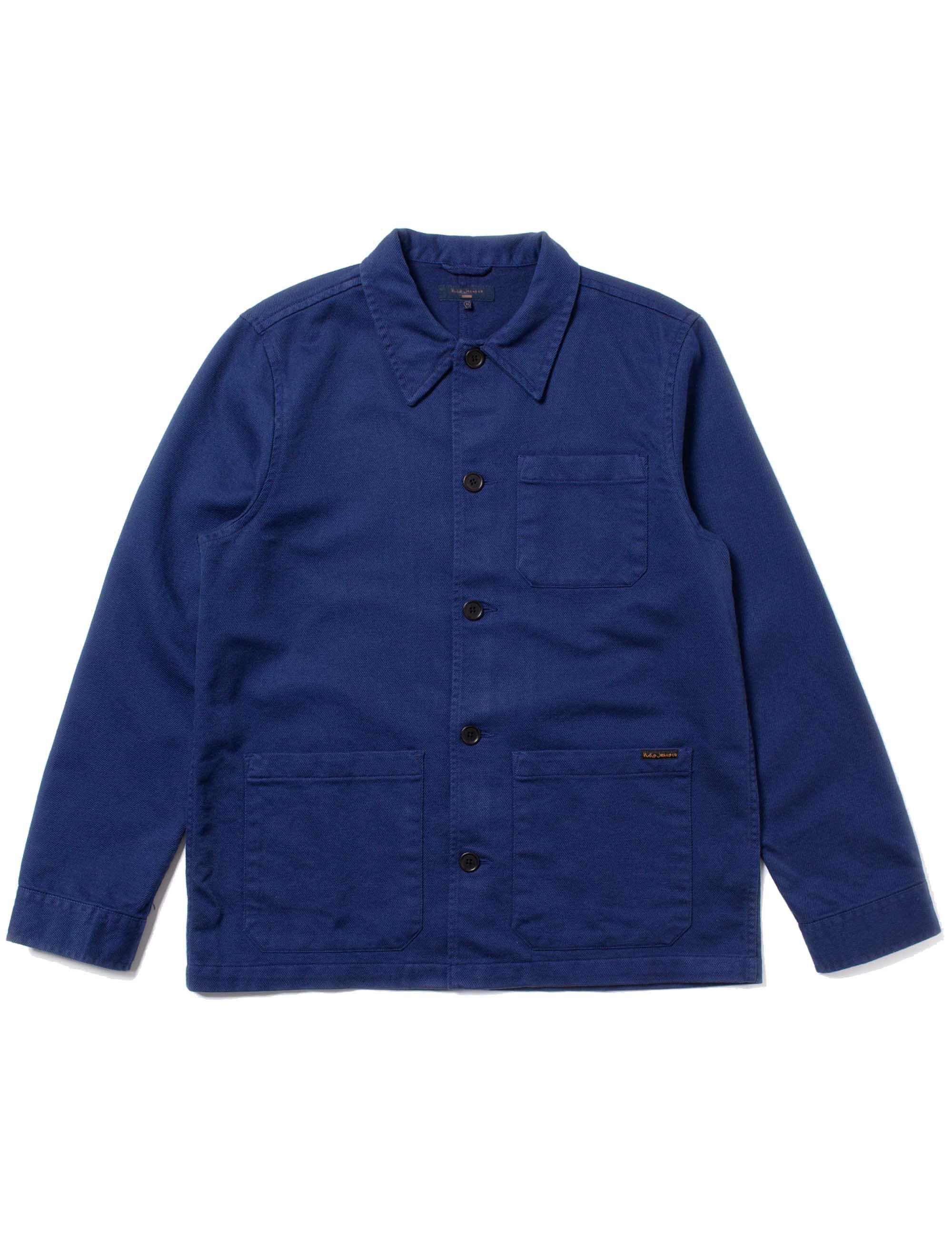 Nudie Jeans Barney Worker Jacket - Mid Blue | Fat Buddha – Fat