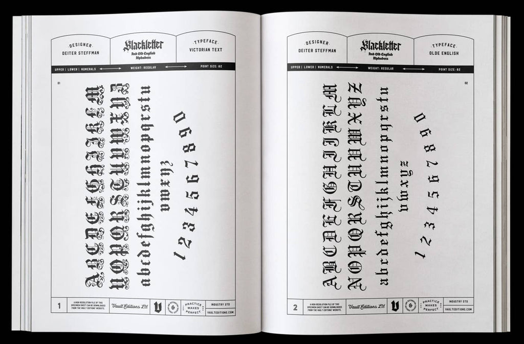 The Blackletter & Old English Lettering Reference Book by James Kale