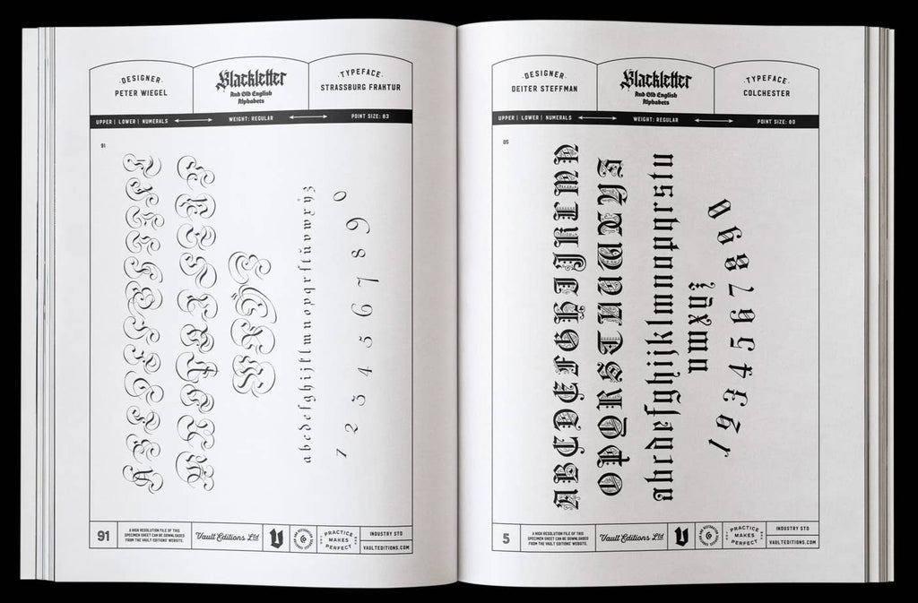 The Blackletter & Old English Lettering Reference Book by James Kale