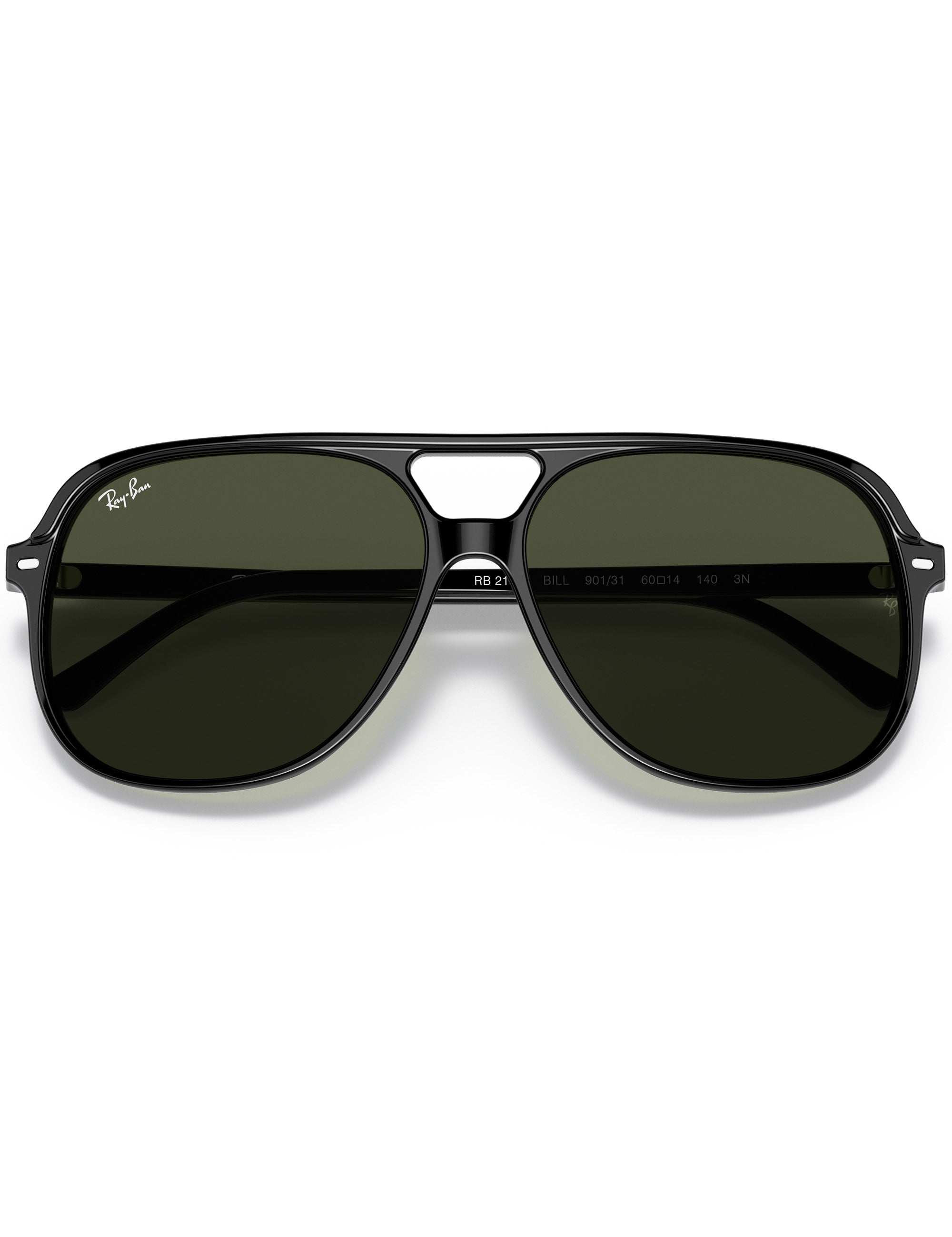 Ray-Ban Bill Sunglasses - Polished Black/G-15 Green