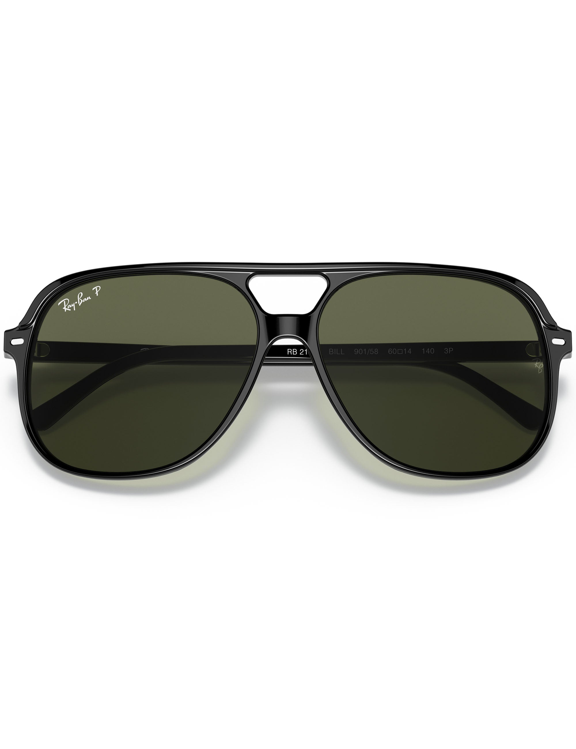 Ray-Ban Bill Sunglasses - Polished Black/G-15 Green Polarised