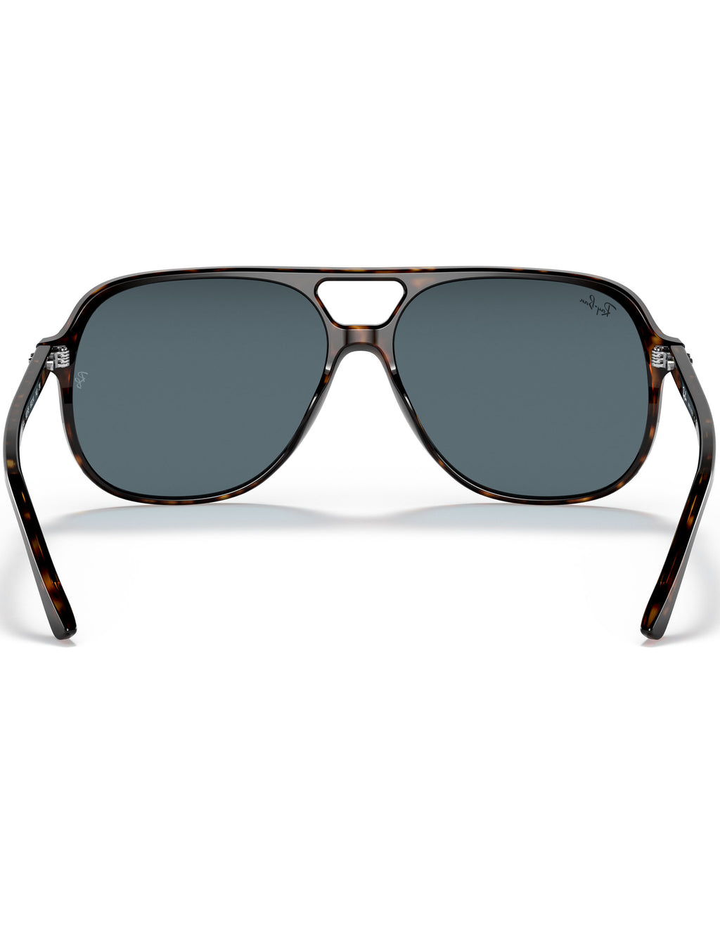 Sunglasses with tortoiseshell frame and dark lenses on a white background