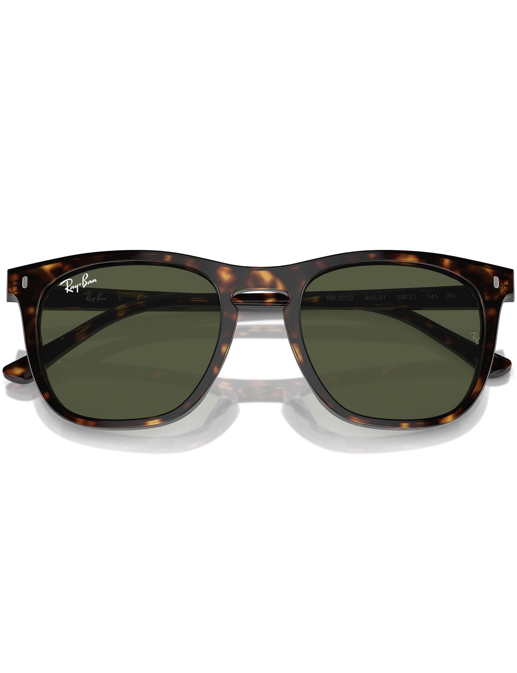 Ray-Ban RB2210 Sunglasses - Polished Havana/Green