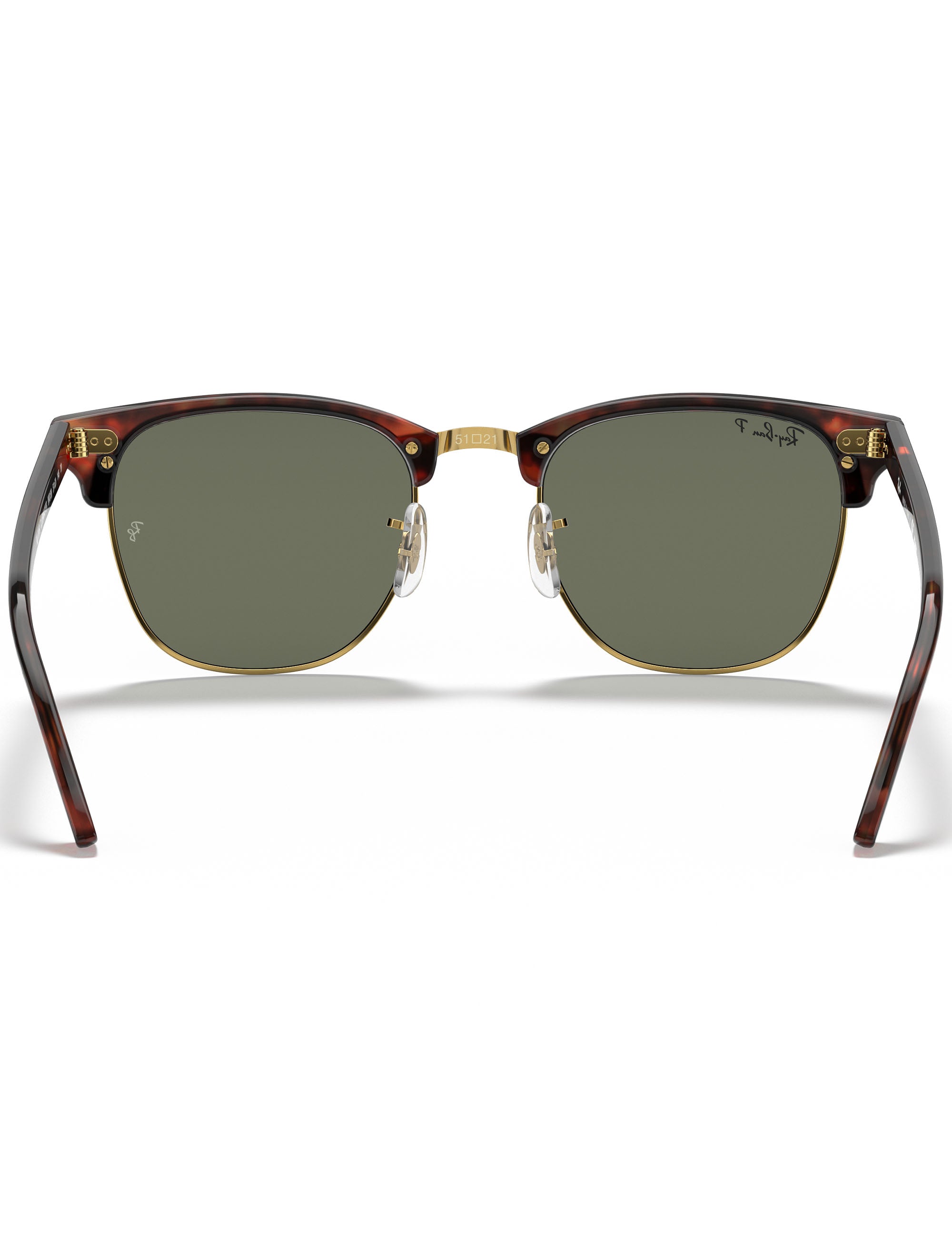 Ray-Ban Clubmaster Classic Sunglasses - Polished Tortoise On Gold/G-15 Green Polarised