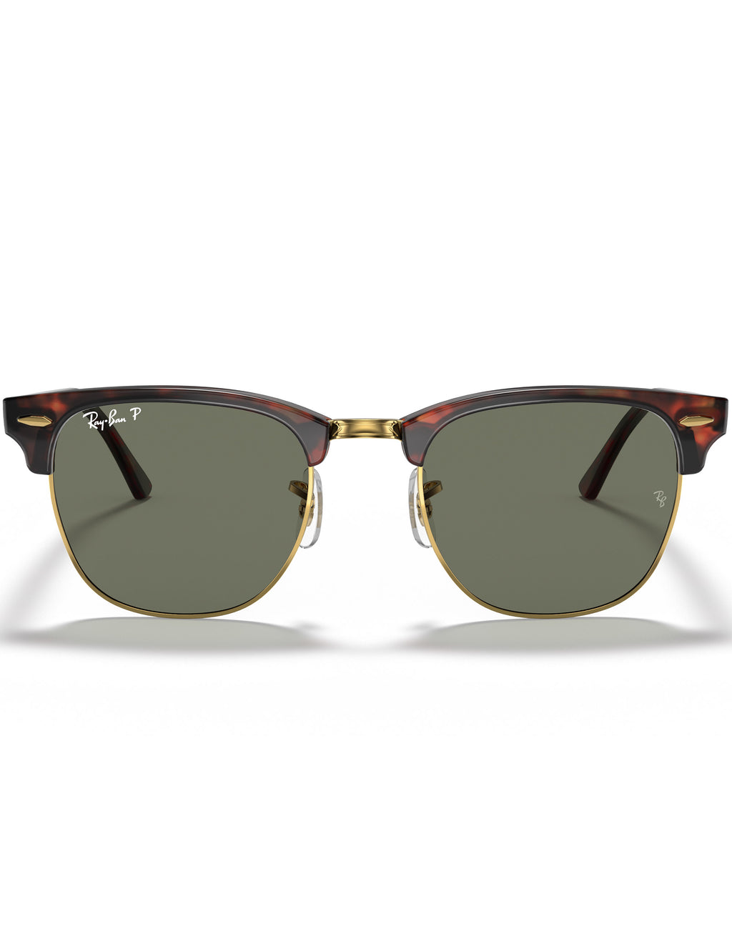 Clubmaster Classic Sunglasses - Polished Tortoise On Gold/G-15 Green Polarised