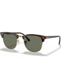 Clubmaster Classic Sunglasses - Polished Red Havana/G-15 Green Polarised