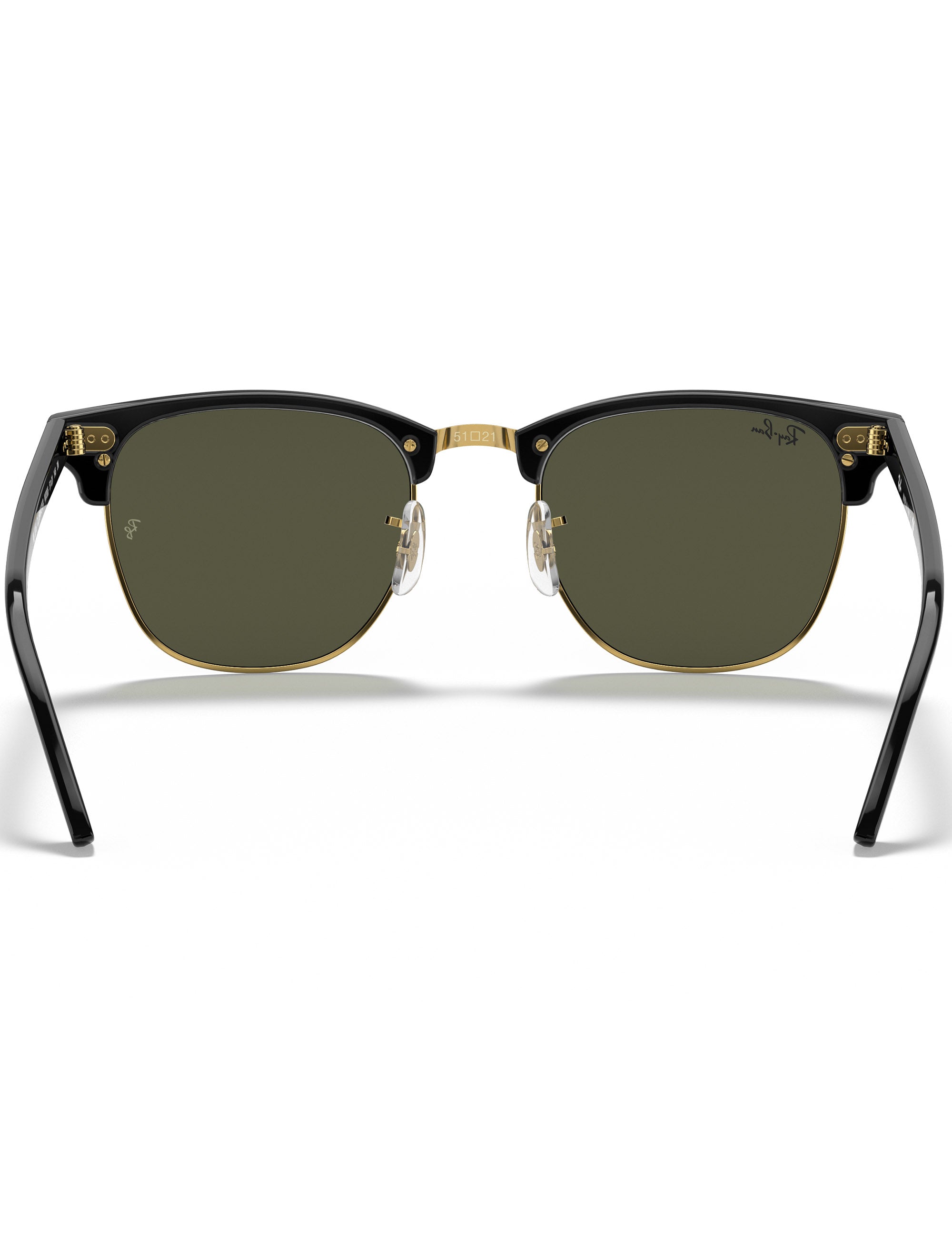 Ray-Ban Clubmaster Classic Sunglasses - Polished Black & Gold/G-15 Green