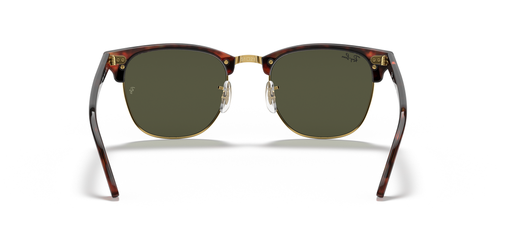 Clubmaster Classic Sunglasses - Polished Tortoise On Gold/G-15 Green