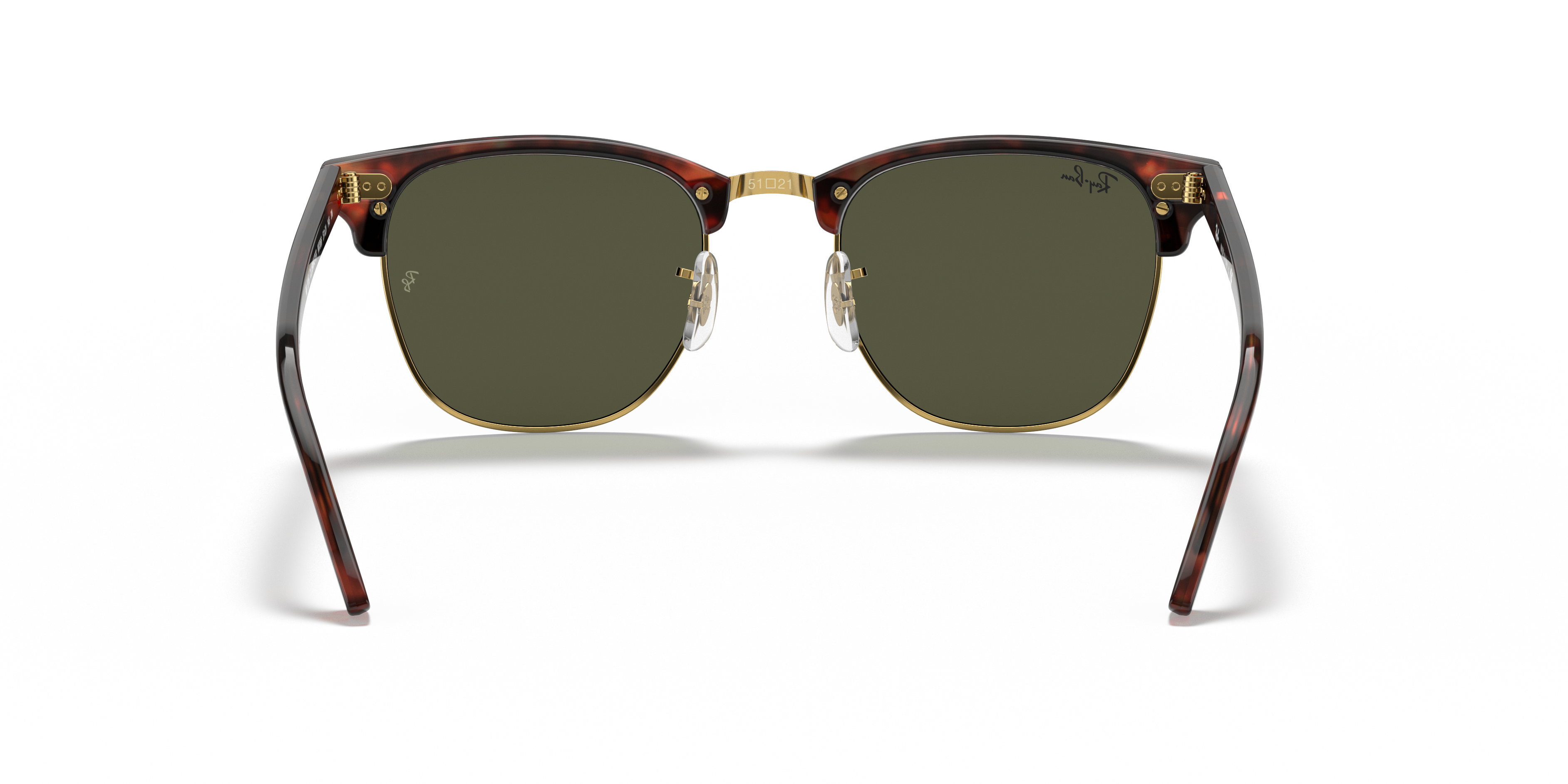 Ray-Ban Clubmaster Classic Sunglasses - Polished Tortoise On Gold/G-15 Green