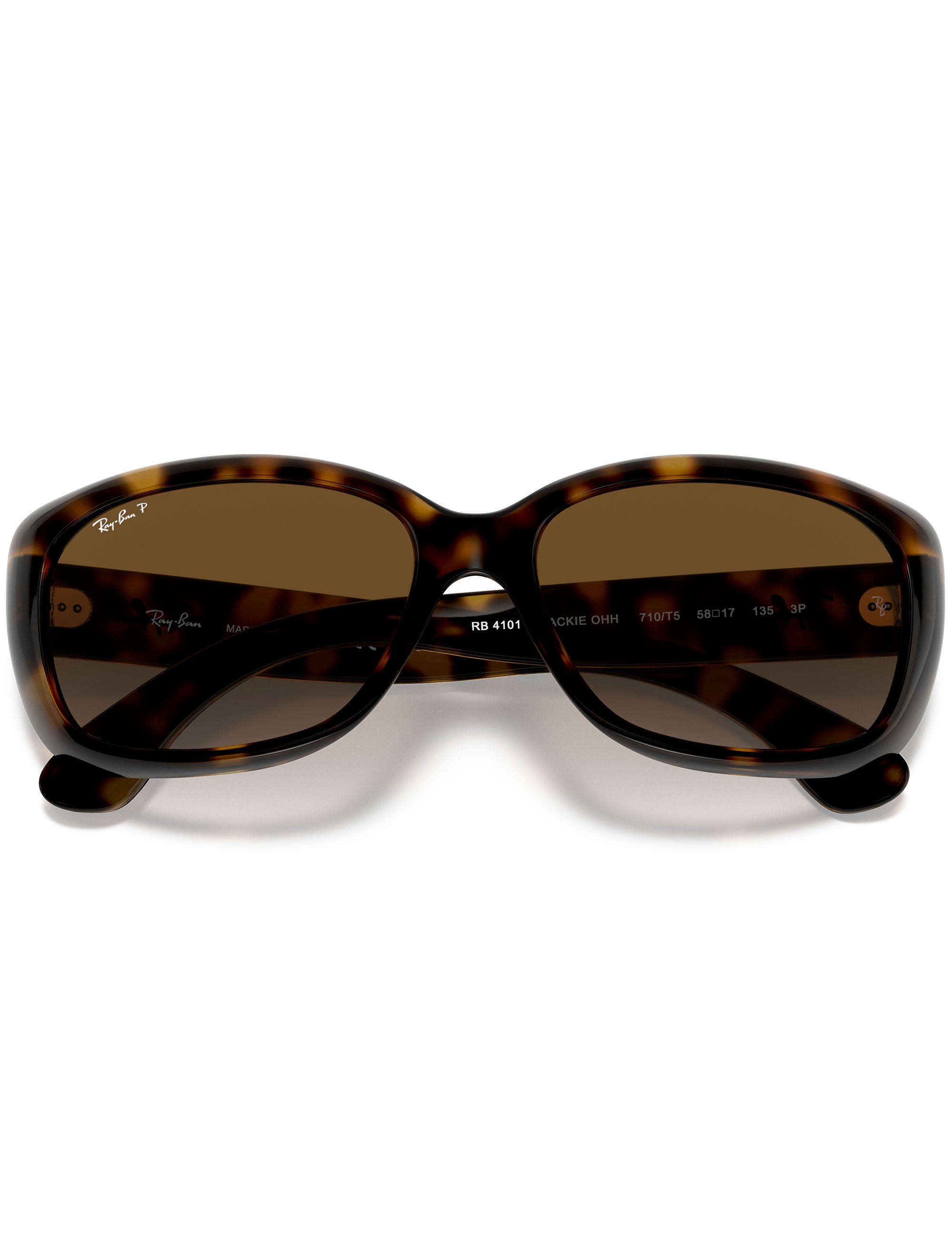 Ray-Ban Jackie Ohh Sunglasses - Polished Lt Havana/Brown Polarised