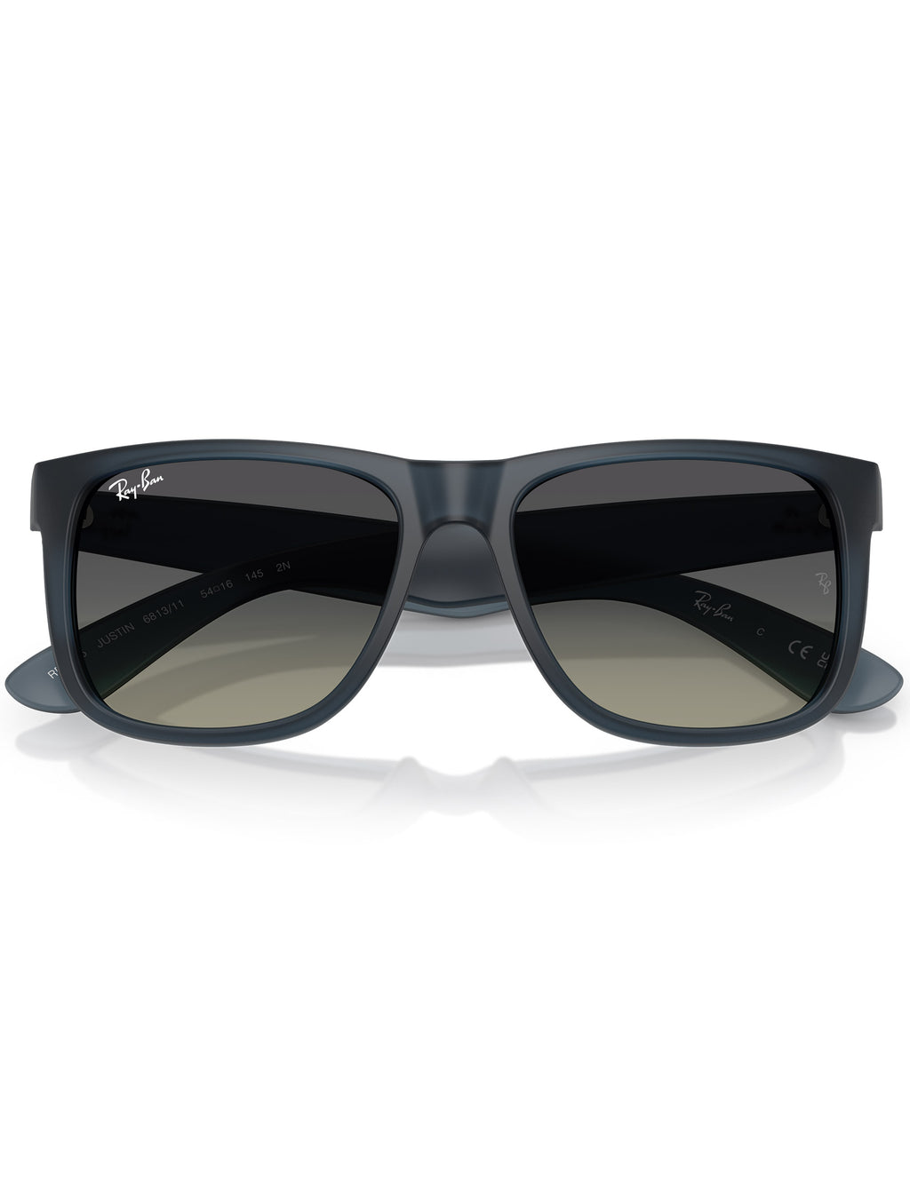 Justin Classic Sunglasses - Polished Rubber Blue/Gradient Grey