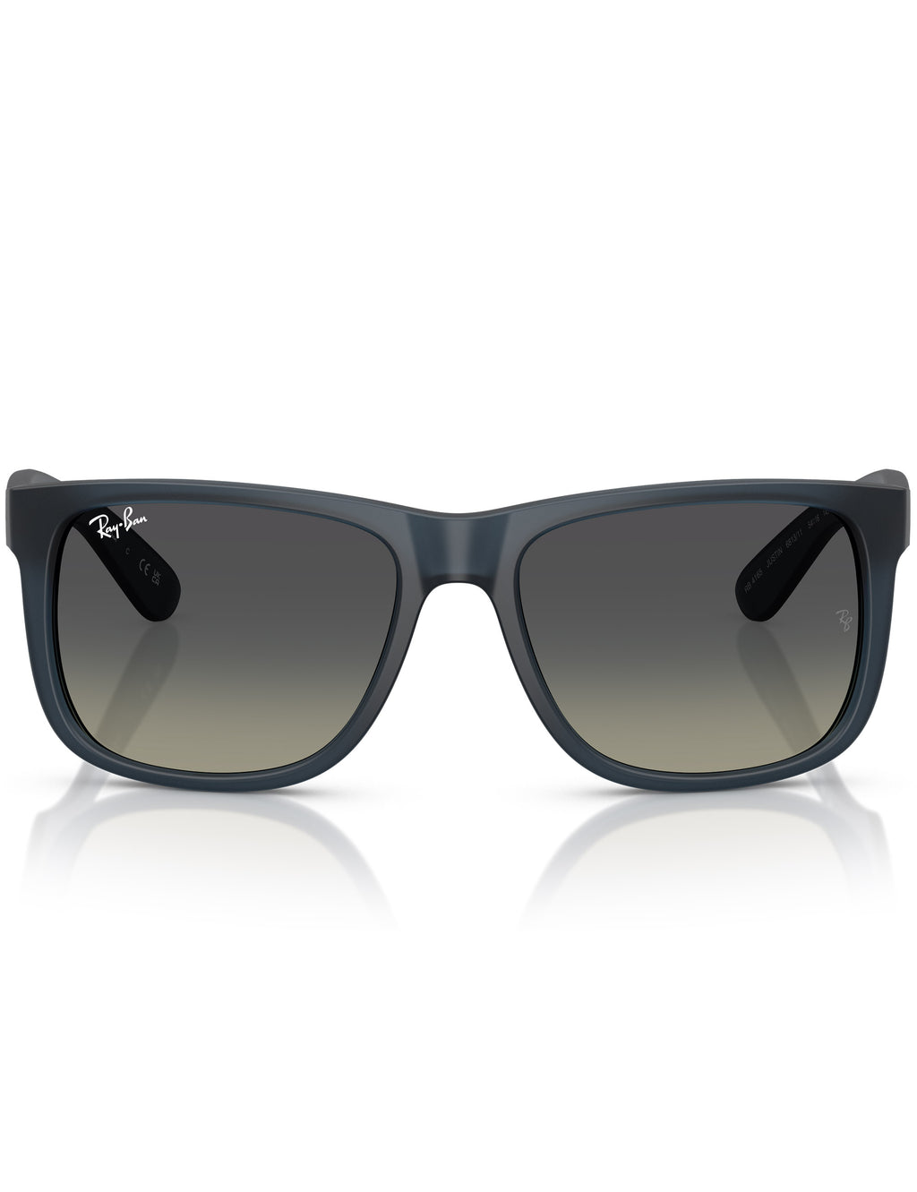 Justin Classic Sunglasses - Polished Rubber Blue/Gradient Grey