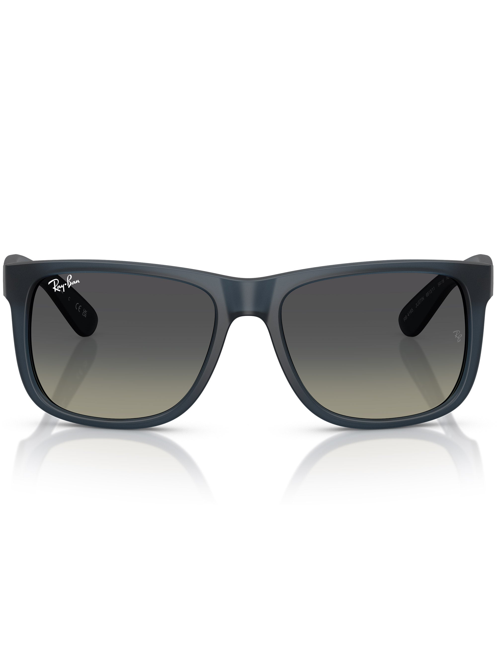 Ray-Ban Justin Classic Sunglasses - Polished Rubber Blue/Gradient Grey