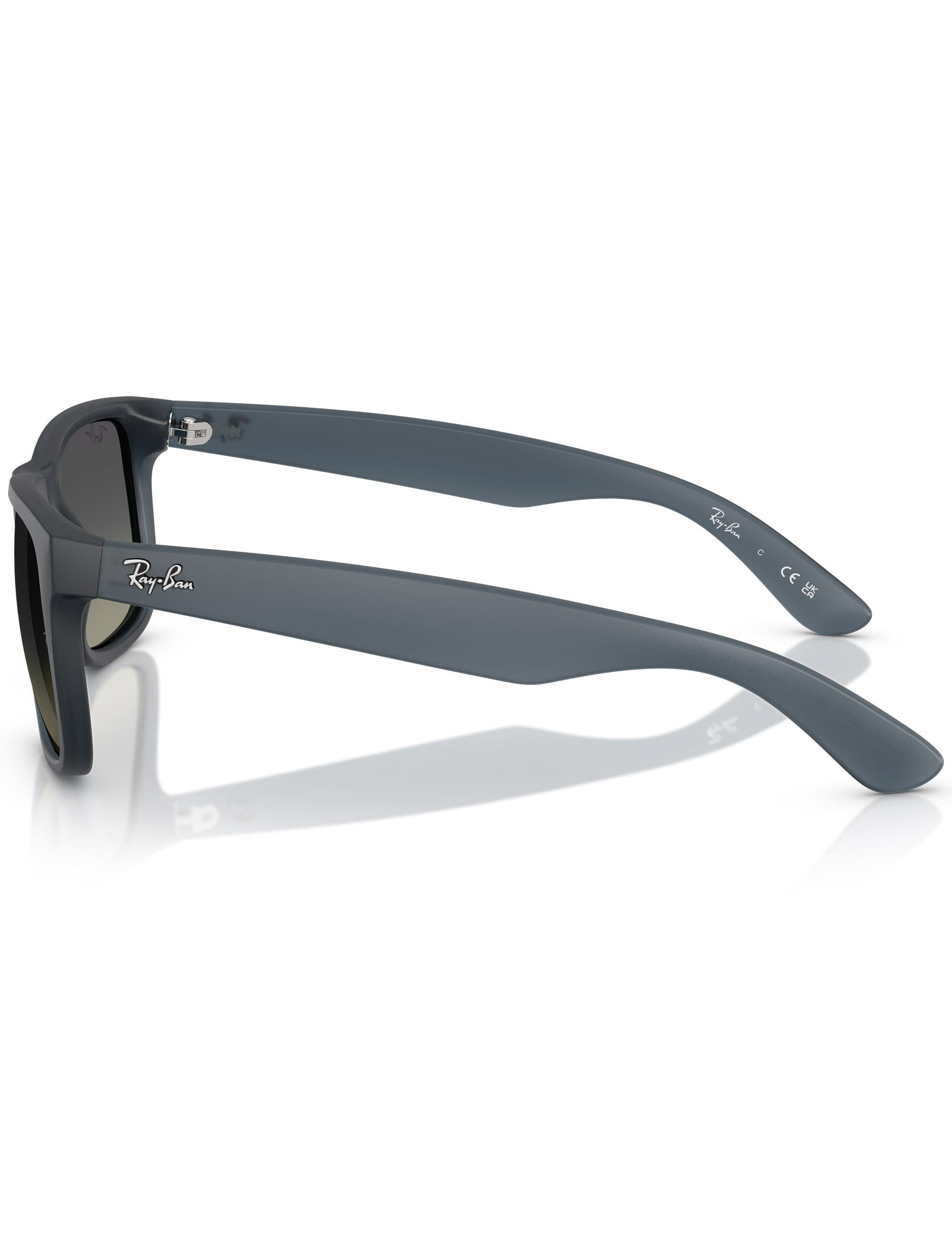 Ray-Ban Justin Classic Sunglasses - Polished Rubber Blue/Gradient Grey