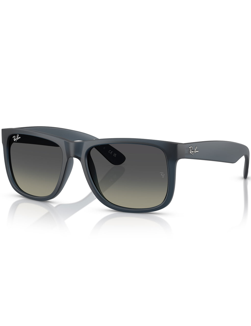 Justin Classic Sunglasses - Polished Rubber Blue/Gradient Grey