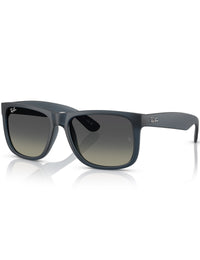 Justin Classic Sunglasses - Polished Rubber Blue/Gradient Grey