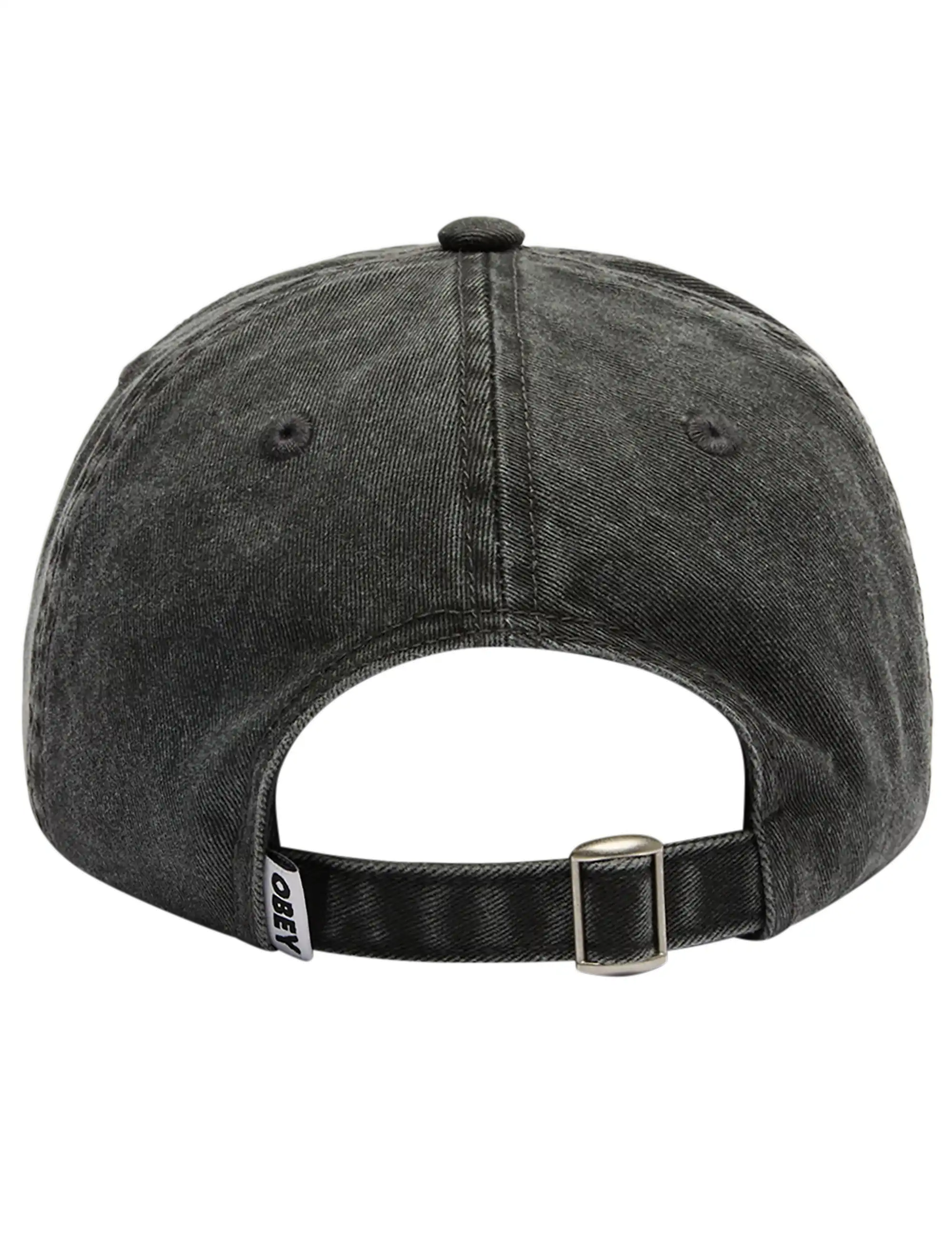 Obey Clothing Signature 6 Panel Strapback Cap - Pigment Black