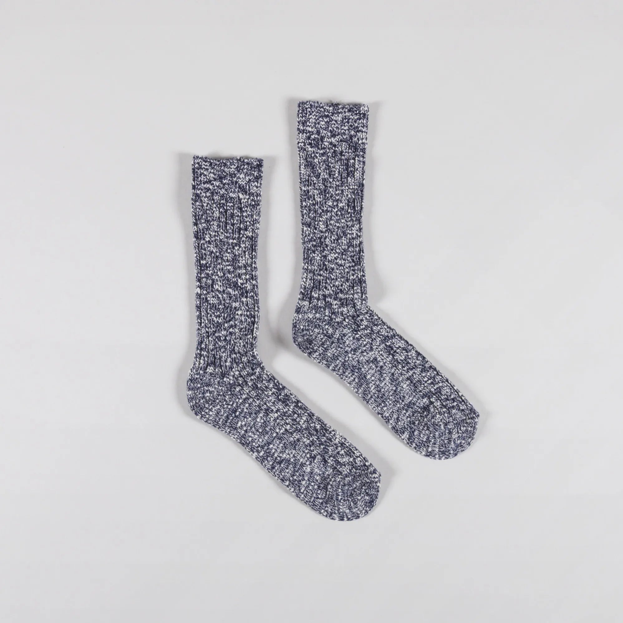 Birkenstock Slub Crew Socks - Blue/White