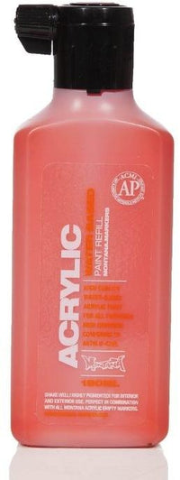 Montana Gold Acrylic Paint Refill 180ml - Shock Red S3000