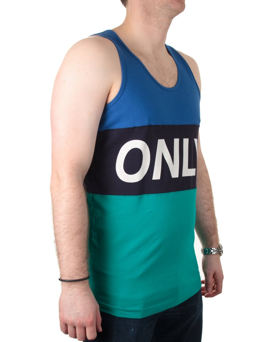 Logo Sports Tank - Navy/Green