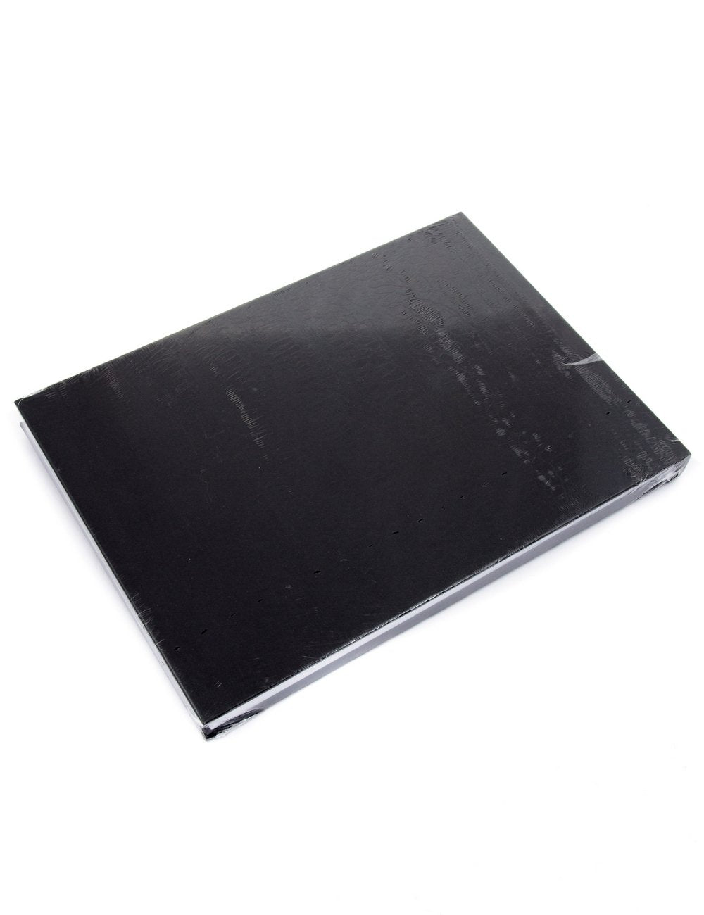 Black A5 landscape sketchpad with plain cover and corner edge