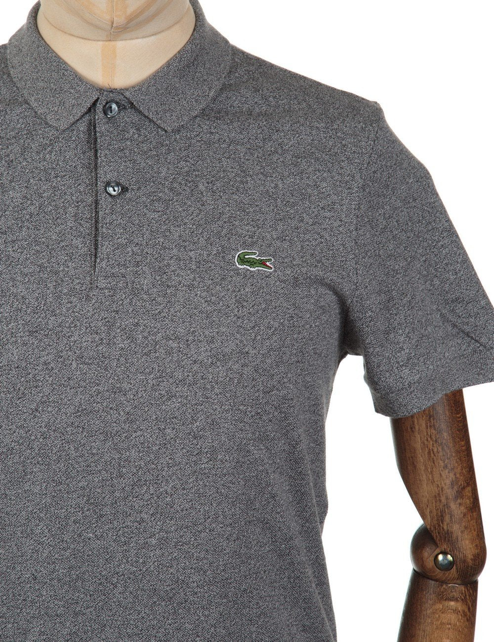 S/S Rib Collar Polo Shirt - Sludge Jaspe