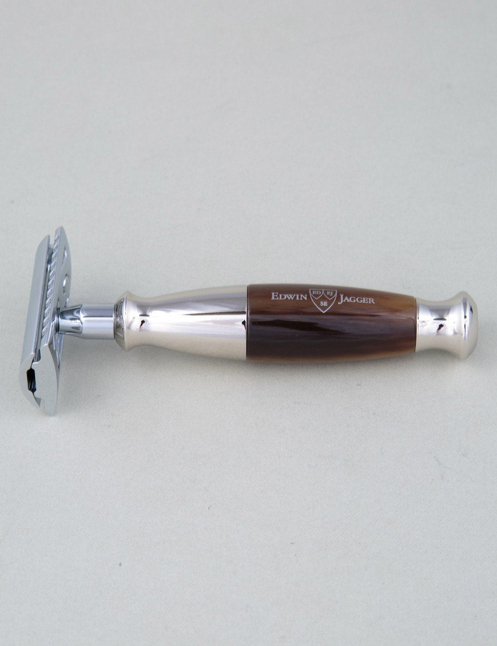 Safety DE Razor - Light Horn & Nickel