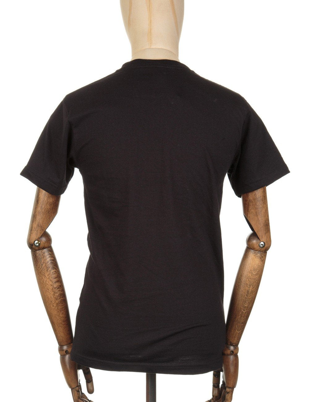 Black Deus logo T-shirt, back view, short sleeves