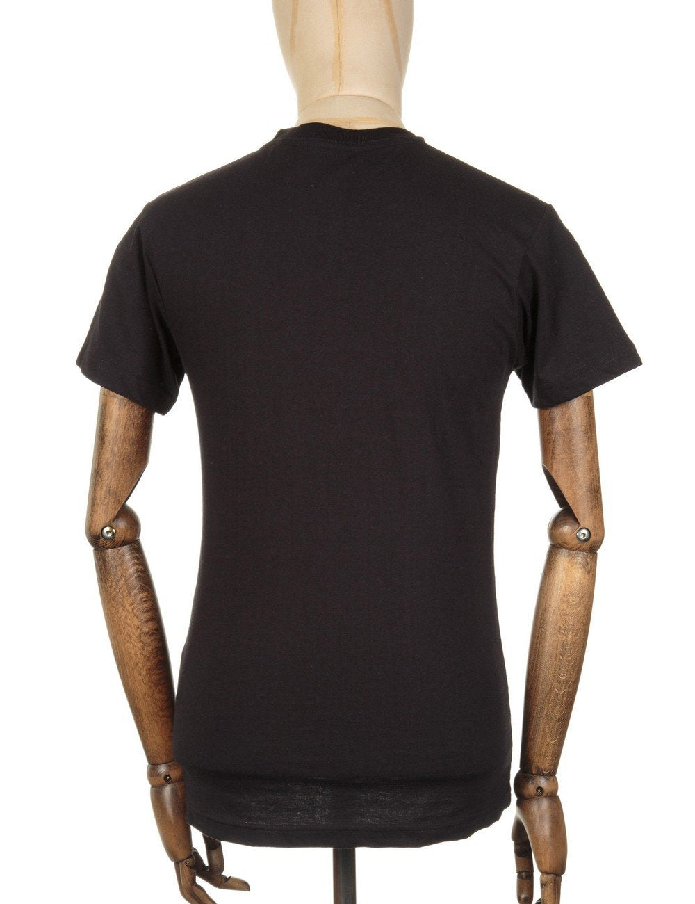 Black short-sleeve t-shirt plain back, no visible graphic