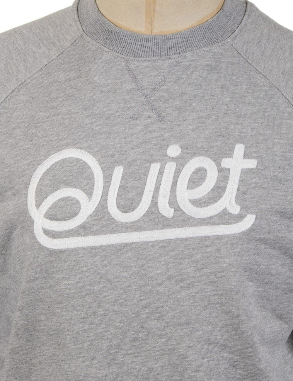 Script Chainstitch Sweatshirt - Heather Grey