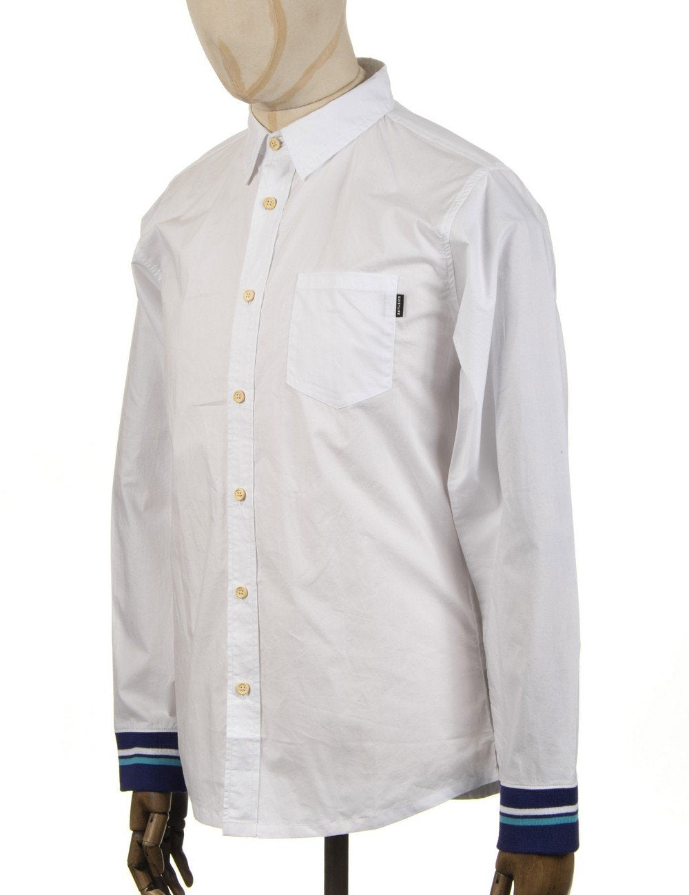L/S Rib Cuff Shirt - White
