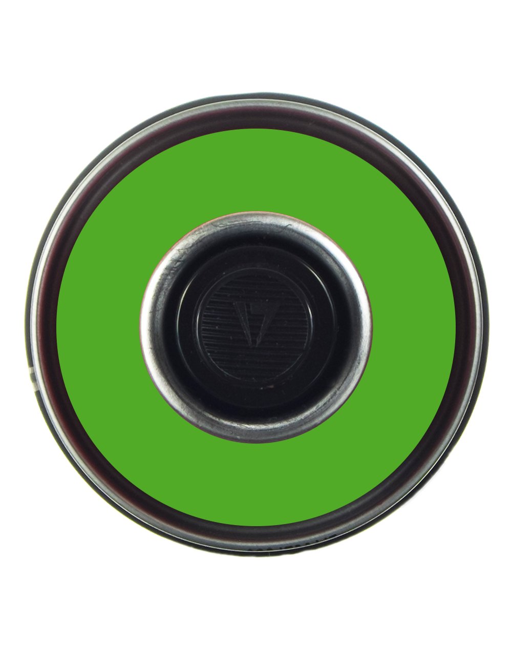 Spray paint can cap top in Irish Green, with black nozzle insert