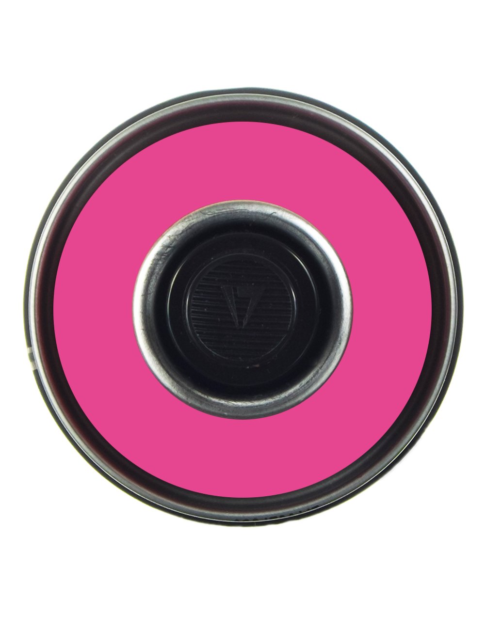 Spray paint can nozzle top with round opening, Power Pink.