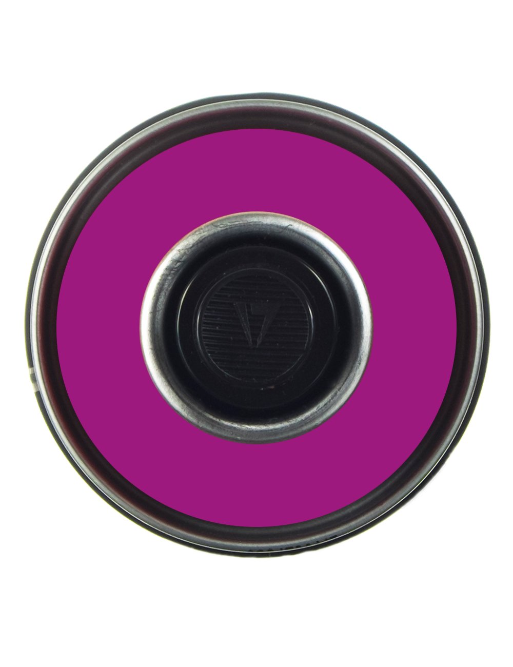 Spray paint can nozzle and valve opening on black top, Magic BLK3940