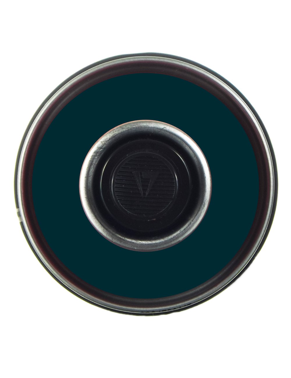 Spray paint can cap with nozzle top view