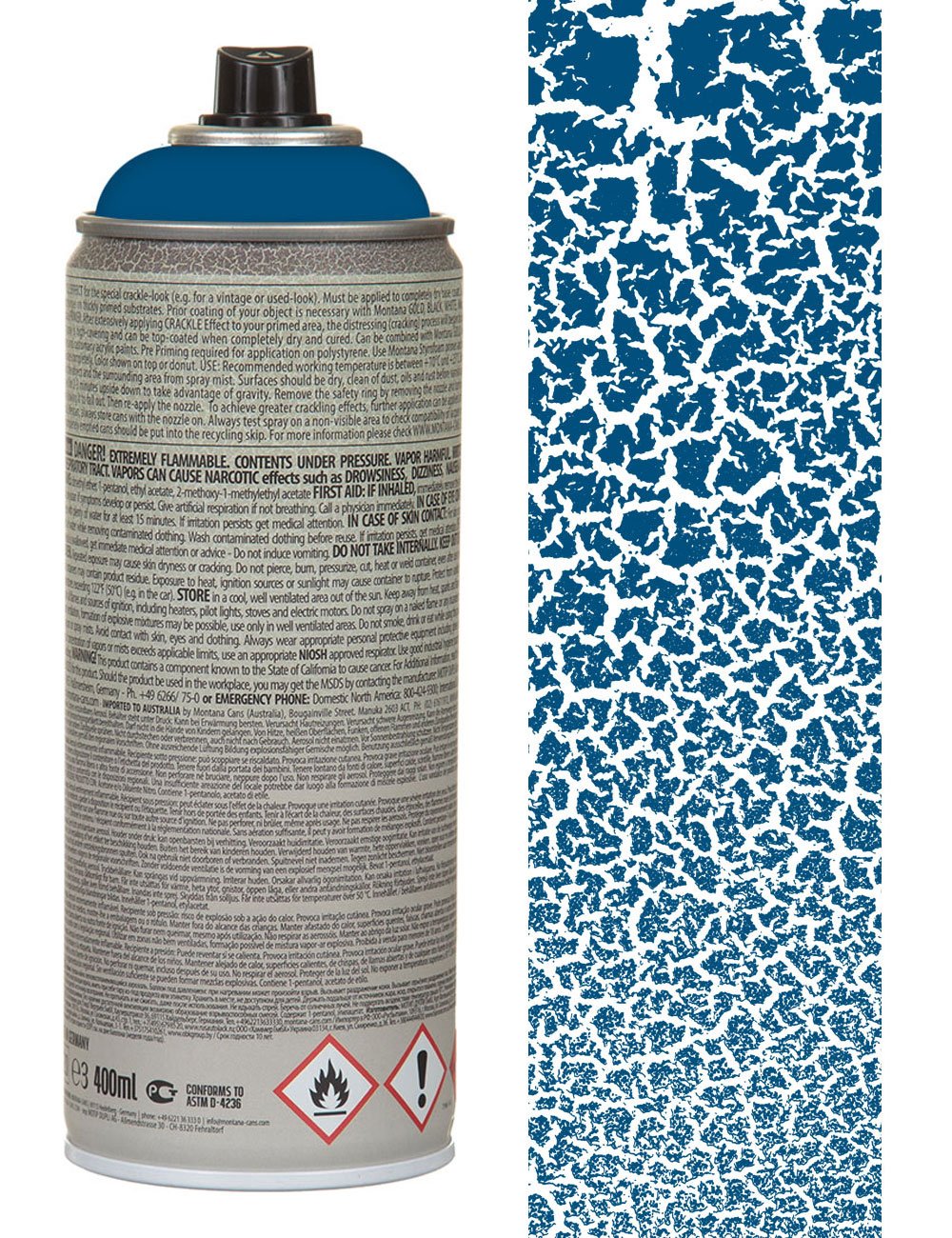 Crackle Effect Spray Paint 400ml - Gentian Blue EC5010