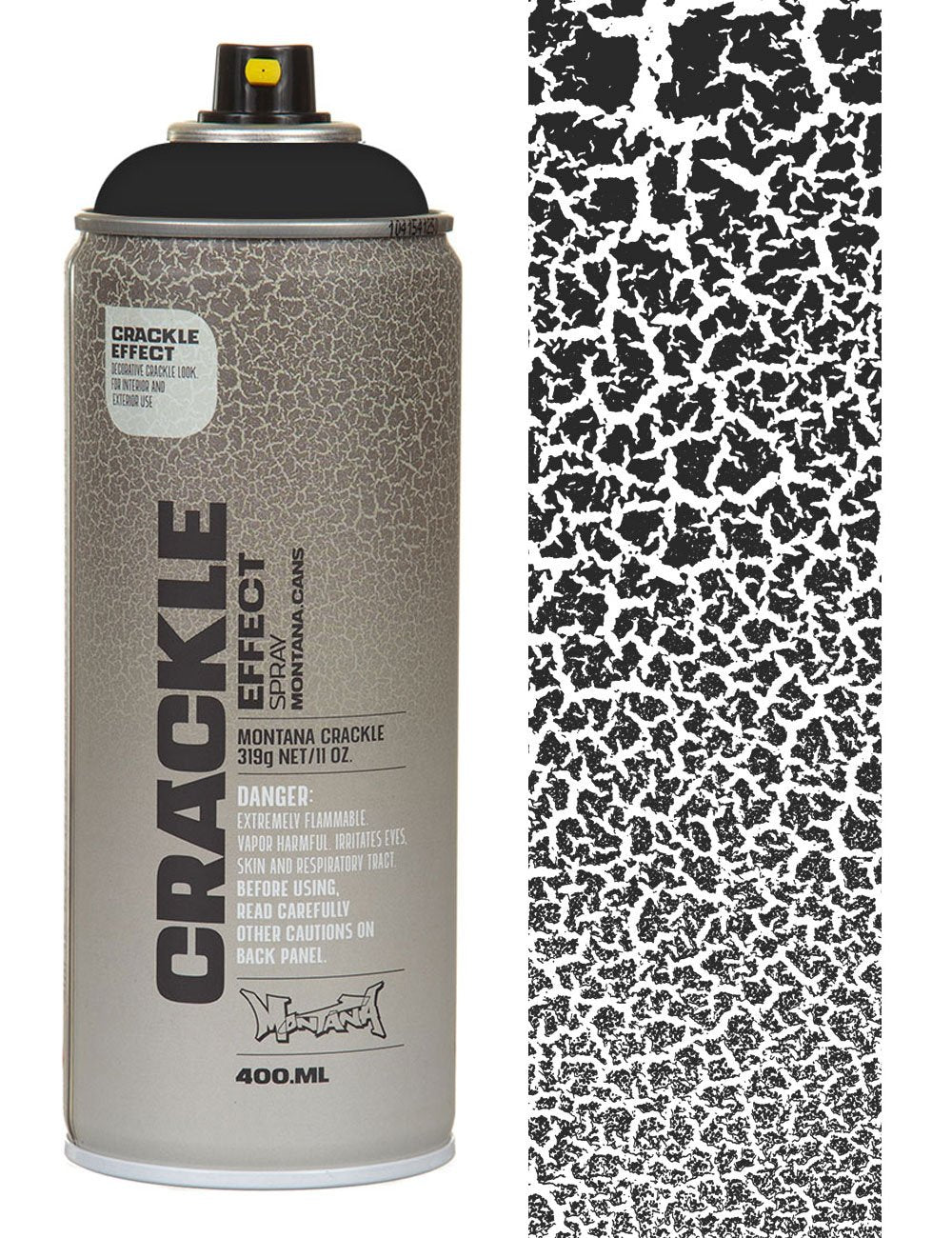 Crackle Effect Spray Paint 400ml - Traffic Black EC9017