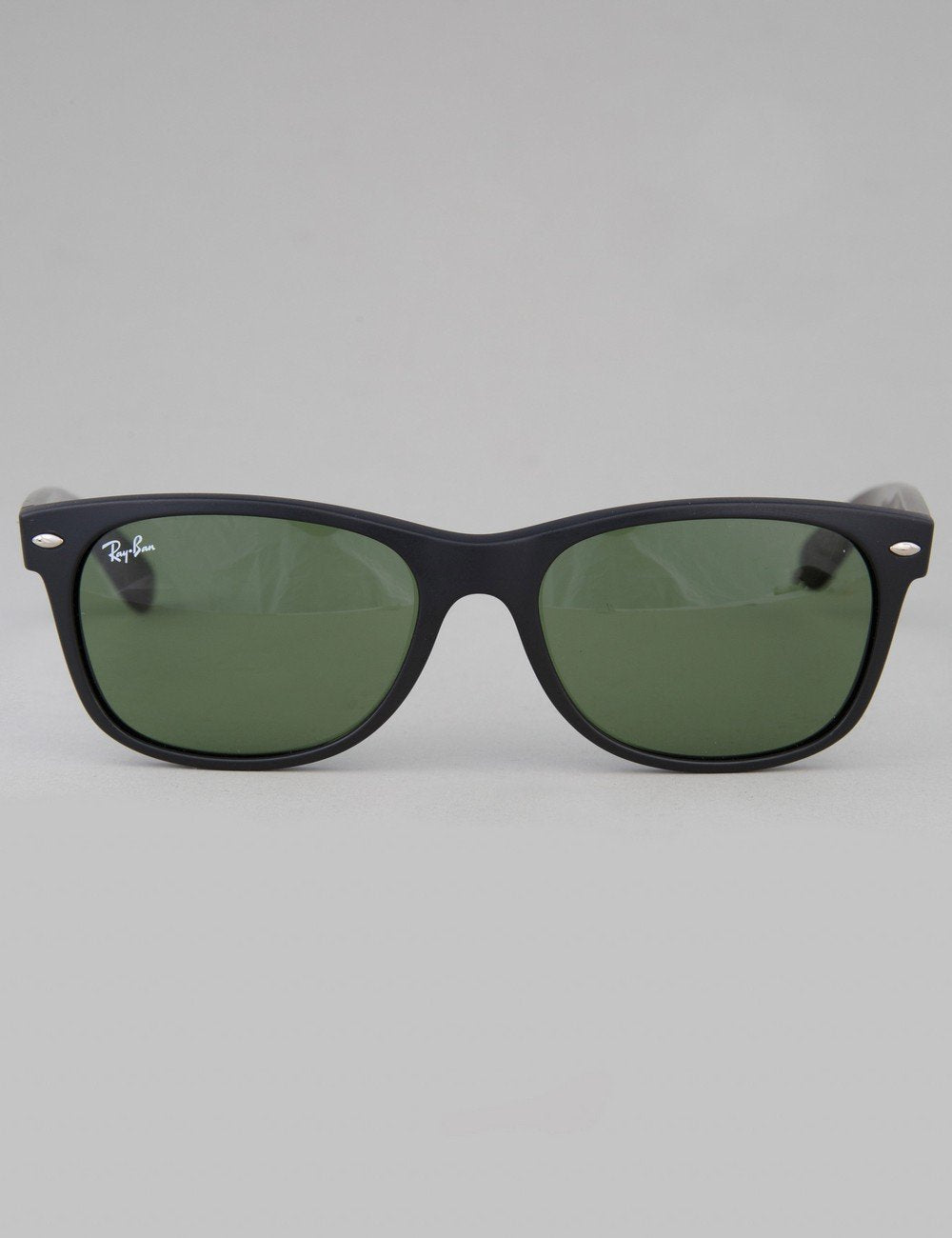 New Wayfarer Sunglasses - Matte Black // Crystal Green