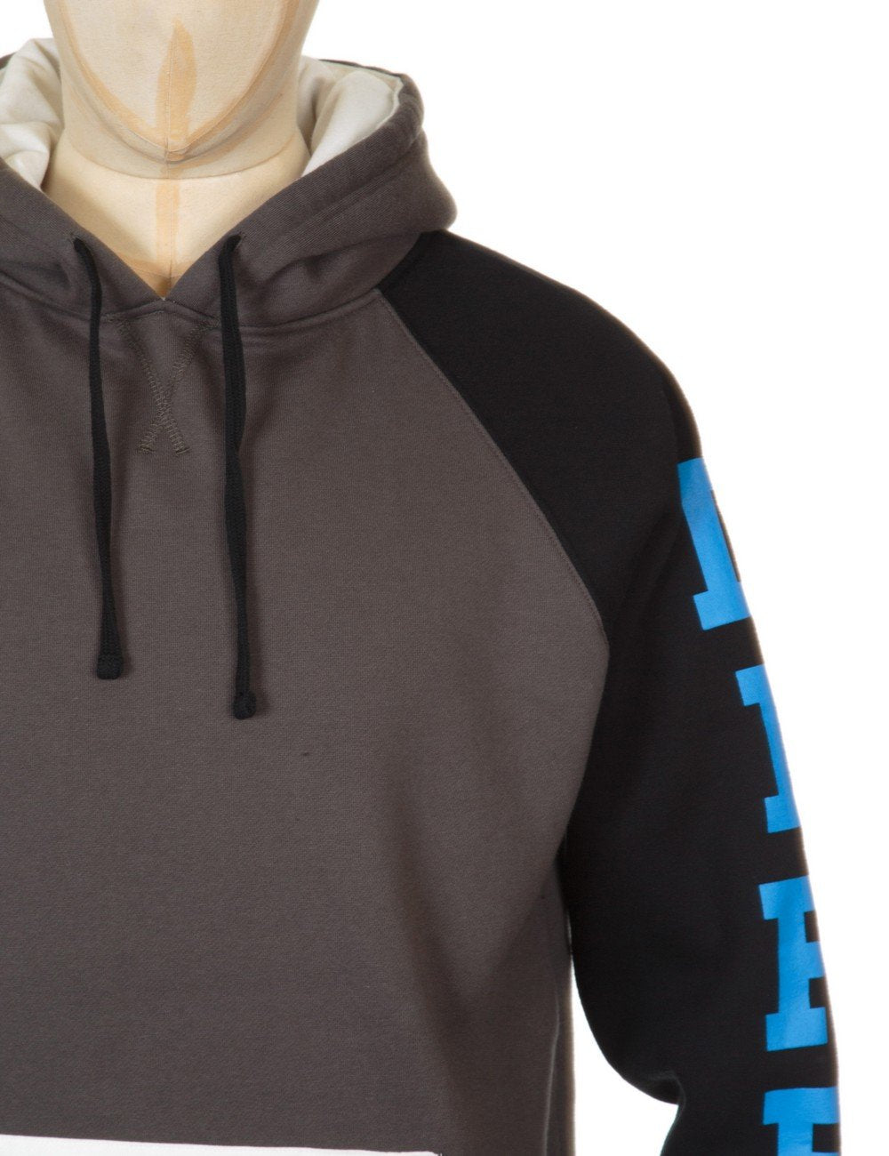 Climber Hooded Sweat - Charcoal/White