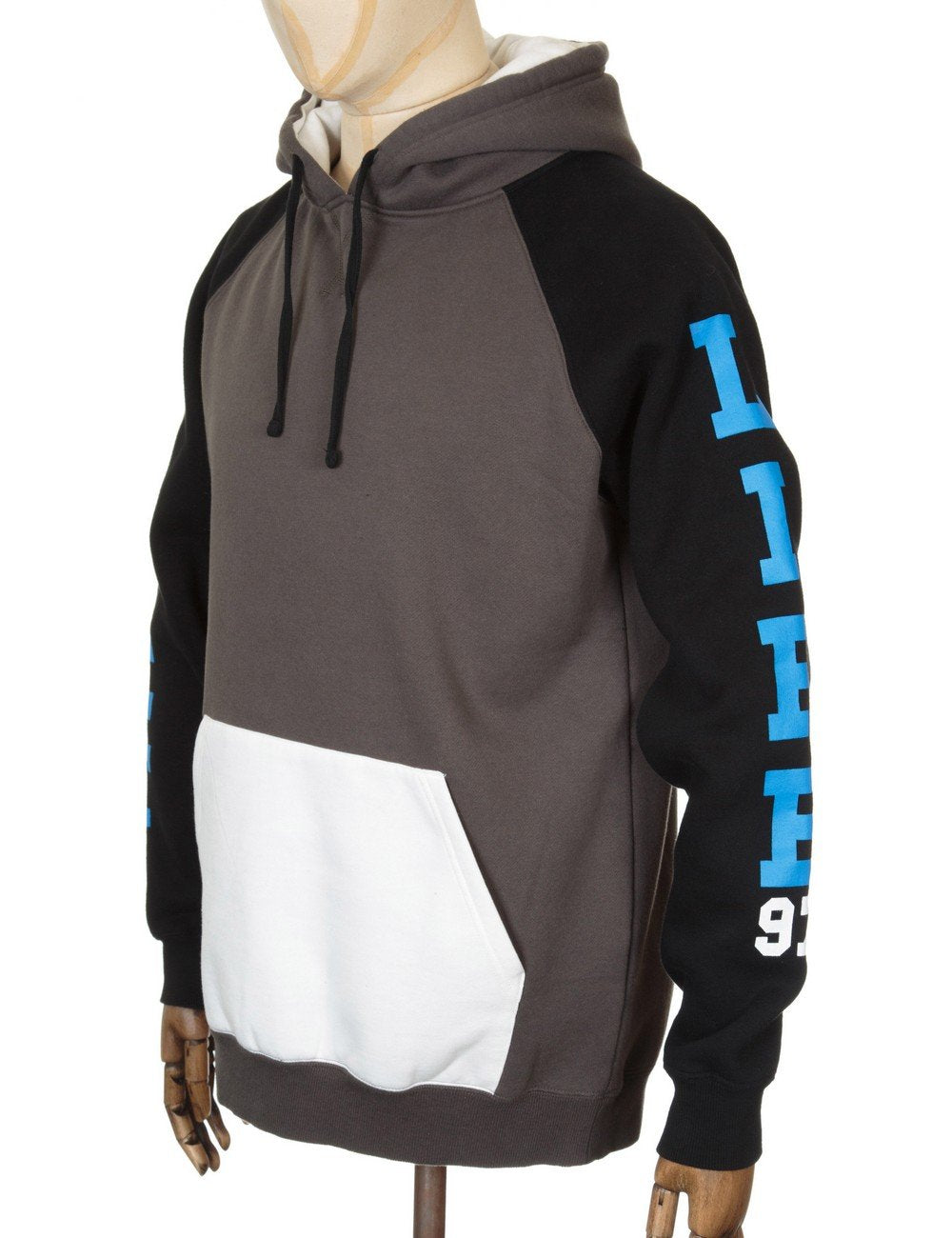 The Quiet Life Climber Hooded Sweat - Charcoal/White