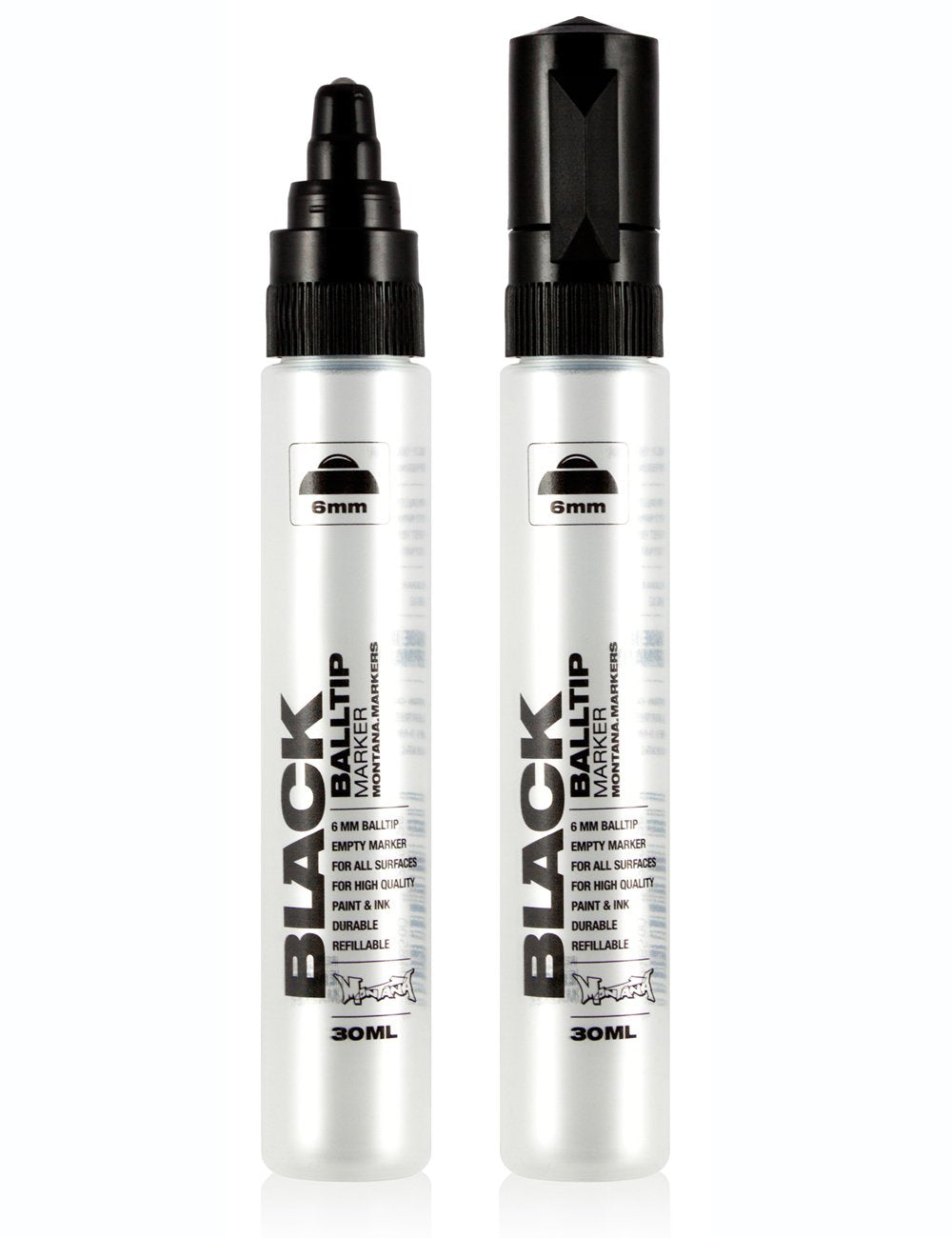 Montana Black Empty Marker Pen 6mm Balltip
