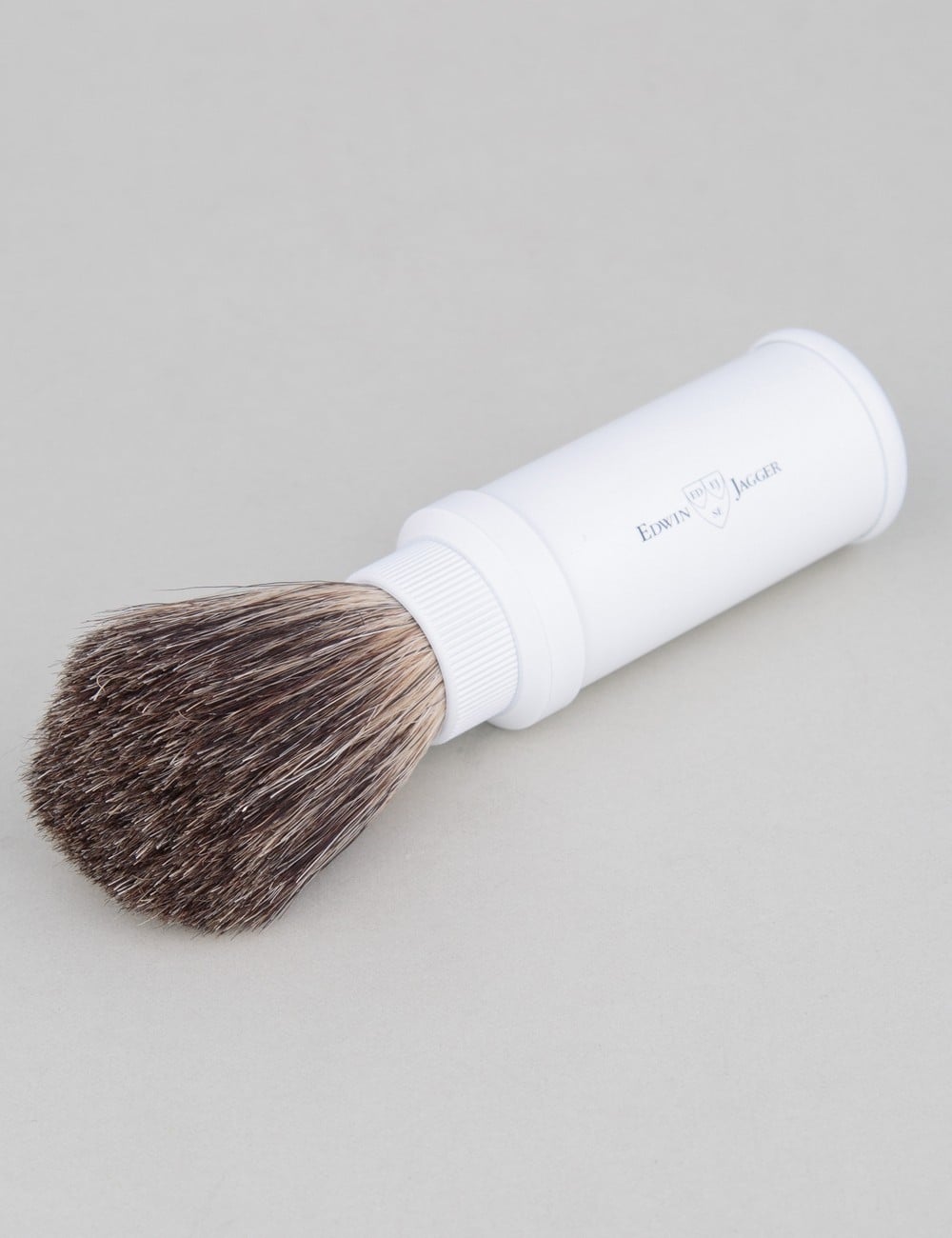 Travel Shaving Brush (Pure Badger) - White