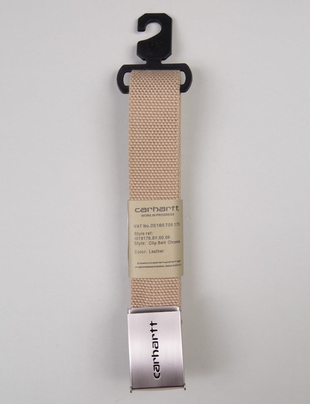 Clip Belt Chrome - Leather