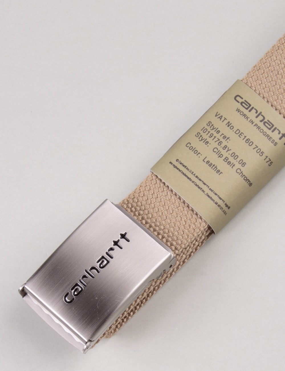 Clip Belt Chrome - Leather
