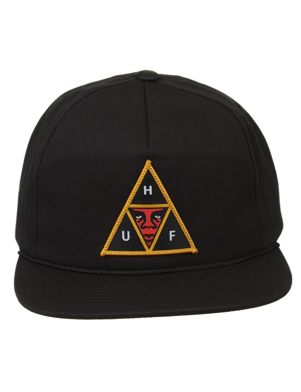 x Huf Icon Face Snapback Hat - Black