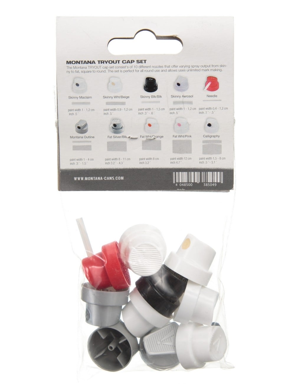 Spray Paint Caps - Tryout Cap Set (10 Pack)