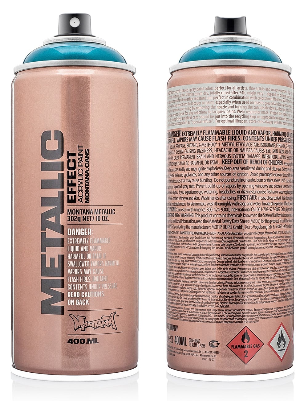 Metallic Effect Spray Paint 400ml - Caribbean EMC6250