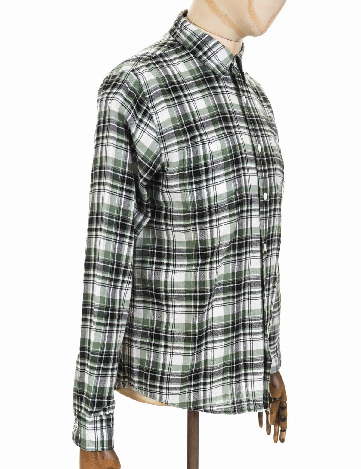 Edwin Jeans Labour Shirt - Black/Military Green - Clothing from Fat ...