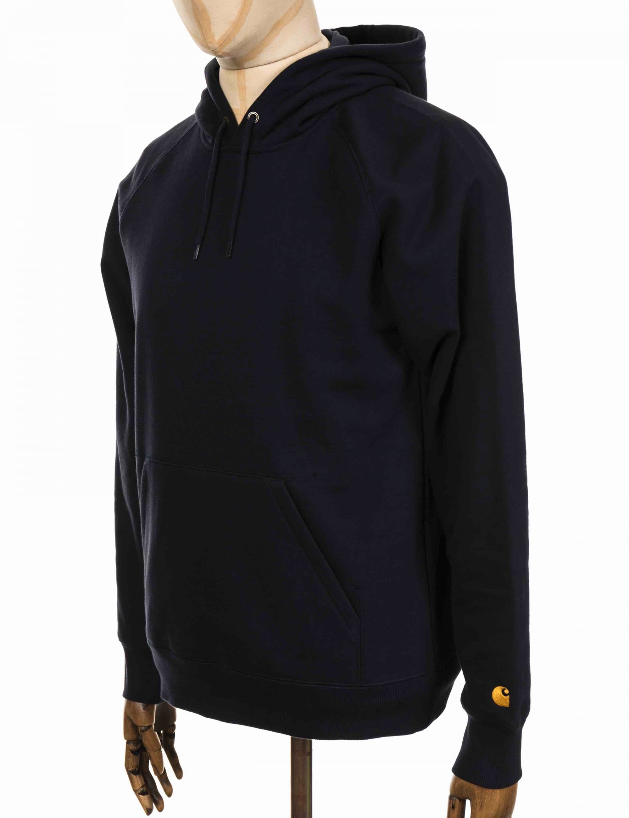 Carhartt WIP Chase Hooded Sweat - Dark Navy/Gold